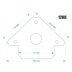 ESCUADRA MAGNETICA P/SOLDA CAP. 12KG