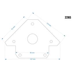 ESCUADRA MAGNETICA P/SOLDA CAP. 22KG