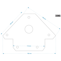 ESCUADRA MAGNETICA P/SOLDA CAP. 33KG