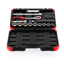 JG. TUBO   1/4 SEX. 4-13MM 33PZ RED