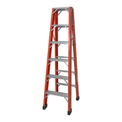 ESCALERA FIBRA VIDRIO AMERICANA 6 PELDAÑO