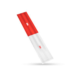 CINTA REFLECTIVA ROJO BLANCO (5X30CM)