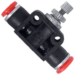 CONECTOR RECTO C/REGISTRO DE FLUXO 6MM